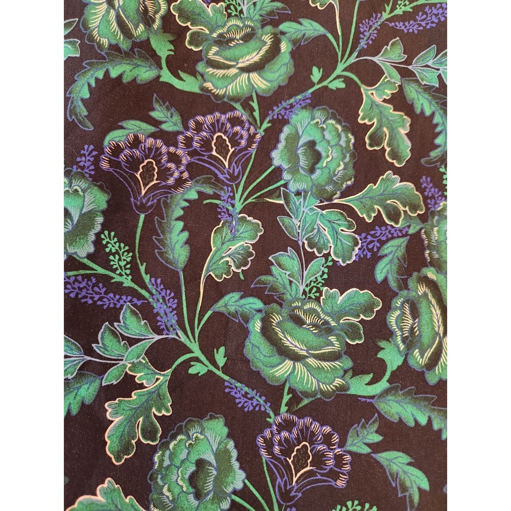 Torrid Skater Skirt Womens 2R Green Purple Floral Damask Ponte Knit Flare Mini - Picture 6 of 13